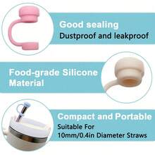 3 chiếc tương thích với cốc 30-40 Oz, 1 chiếc mũ rơm hình hoa táo gai dễ thương, 1 miếng phủ ống hút bằng silicon, 1 miếng bọc bảo vệ đáy cốc bằng silicon, phụ kiện cốc, tương thích với cốc , nút chặn chống tràn, chống bụi, nắp đậy ống hút, quà tặng tiệc ngày lễ - Nhiều màu - Xem 4