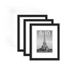 Bộ 3/5/10 khung ảnh gỗ treo tường khổ A4 10x15 15x20 20x25 Khung ảnh để bàn và treo tường, trang trí ảnh, quà tặng kỷ niệm - màu đen - Xem 14