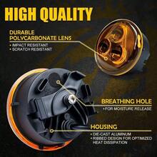 - Luz LED de intermitente mbar con lente ahumada, luces intermitentes frontales de aluminio compatibles con JK 2007 - 2018 - Lente transparente - Ver 2