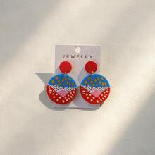 1 pereche de cercei cu pandantiv acrilic cu elemente de groază cu fantome drăguțe și amuzante de Halloween, cadou pentru petrecere și sărbătoare pentru femei