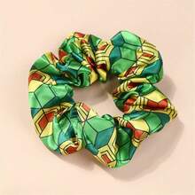 1个女士多色布艺弹力发圈，动漫风格马尾辫发圈 - 可爱大号发圈，完美生日礼物及日常使用，马尾辫发圈，发圈，橡皮筋，发绳，发圈，发绳，头饰，弹力带，美发家居饰品 - 彩色 - 查看 5