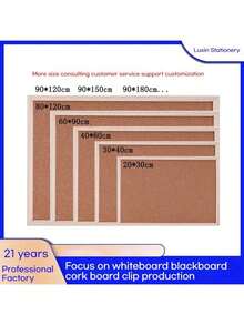 1 件木框软木板，尺寸为 15.75 英寸 x 11.8 英寸，是张贴便条和照片的必备公告板，配有钉子，适用于办公室、家庭和学校墙面安装（包含钉子、吊环螺丝、绳子和螺丝），适合学生、上班族、教师和房主使用，可用作软木板或愿景板。 - 棕色 - 查看 4