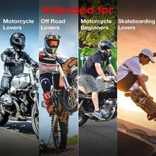 - Protector de rodilla para motocicleta, antideslizante, 2 en 1, ajustable, proteccin de rodilla de motocross, armadura de carreras - 2 negros, 2 unidades - Ver 8