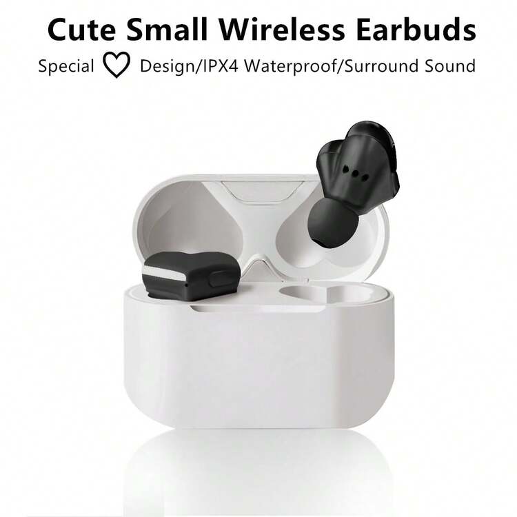1个可爱心形无线耳机，HiFi立体声心形音乐耳机，时尚浪漫心形设计，精美礼物 - 彩色 - 查看 17