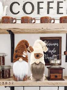 2 Stück/1 Stück 26cm Kaffeeständer ohne Verzierungen mit Tassenschleife Design, geeignet für Heim Dekoration Schreibtisch Fenster Mitte Dekoration, Party Festival Szene Dekoration, Geburtstags Souvenirs, Heim Dekoration echte Feiertags Dekorationen Weihnachtsdekorationen Zimmer Deko Weihnachten Winter