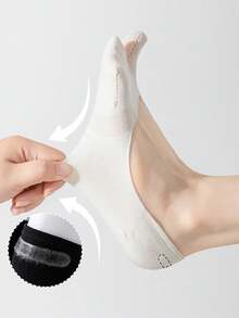 1/5 Pairs Summer Breathable Cotton Thin Toe Separator Invisible Non-Slip Women Ankle Socks