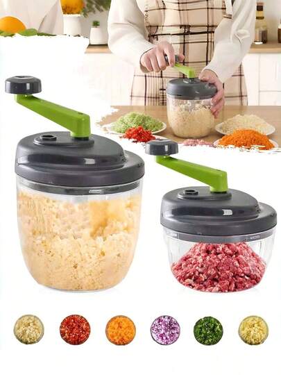 1PC Hand-Cranked Fruit And Vegetable Slicer, Vegetable And Fruit Grater, Onion Chopper And Grinder, Garlic Chopper, Fruit Slicer, Manual Food Grater, Multi-Function Vegetable Chopper, Onion Chopper And Grinder, Potato Grater, Kitchen Gadget, Suitable For Kitchen, Party, Back-To-School Season