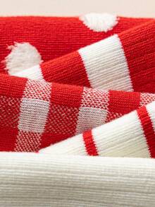 5双装正品迪士尼女士袜子，米奇刺绣红色新年礼物袜，卡通圣诞刺绣袜，新年动画袜，男女通用卡通英雄袜，创意趣味迪士尼袜子 - 彩色 - 查看 10