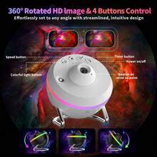 جهاز عرض نجوم، ضوء ليلي للمجرة، جهاز عرض كوكبي منزلي مع 13 قرص صورة، ضوء سماء نجمية لديكور غرفة المعيشة، سديم نجمي حقيقي، عرض كوكبي لغرف نوم البالغين