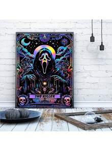 1 pezzo Kit di pittura di diamanti a tema teschio, kit di pittura di diamanti a tema ultimo volo del teschio adatto per principianti adulti, pittura di diamanti 5D fai-da-te a tutto tondo, decorazione per pareti domestiche - 30x40cm 40*50cm 50*60cm