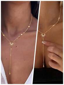 Women's Fashionable Gold Chain With Y-Shaped Pendant: 18K Gold Multi-Layer Pearl-Inlaid Necklace. This Elegant Accessory Features A Gold-Plated 18K Silver Chain Adorned With A Y-Shaped Pendant, Perfect For Daily Wear, Weddings, Gifts, Halloween, Christmas, Back-To-School Season, Thanksgiving, New Year's Eve, And Other Festive Occasions. (Note: Some Items May Show Slight Discoloration Due To Oxidation Or Other Factors.)