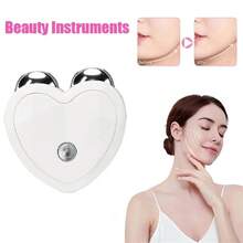 电动 EMS 面部按摩器迷你便携式微电流面部提拉按摩滚轮嫩肤面部颈部紧致美容仪 200mAh - 白色 - 查看 2