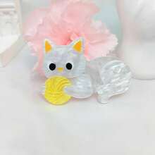 Handmade Cute Panda & Cat Acrylic Brooch - Combining Modern Minimalist And Vintage Style, Sweet Accessory For Scarf, Versatile Gift Jewelry Costume Accessories Bag Charms Office Accessories