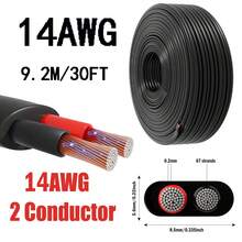 1 Piece 12-14-16-18 AWG Dual Core PVC Wire, 12V Low Voltage/Copper Clad Aluminum(CCA)/Flexible/Dual Core, Suitable For Automotive, LED Strips, Lighting Fixtures, Boats, Etc. - Black - View 15