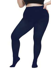 1 đôi quần tất nữ cỡ lớn 80D, màu trơn, chất liệu sợi polyester mềm mại, có thể giặt tay, nhiều màu sắc để lựa chọn, thiết kế cạp cao, phù hợp với phụ nữ cỡ lớn, thoải mái và thoáng khí. - Nhiều màu - Xem 27
