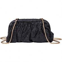 Bling Rhinestone Purse Bags Dumpling Clutch Purses For Women Formal Wedding Prom Evening Handbags-2025 - 彩虹1 - 查看 4