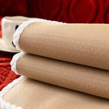 1pc Classic Soft Fleece Anti-Slip Sofa Pad - Suitable For Dogs, Plush, Universal - Sofa Cover For Bedroom, Office, Living Room Decor - Red - View 6