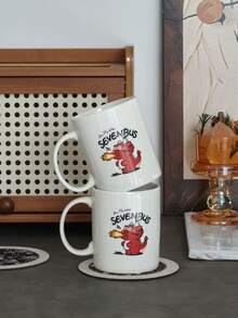 1 pieza Taza de cerámica con diseño de dragón, de alta calidad, digna de , taza para beber en el hogar, oficina, café, taza de cerámica única