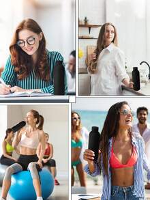 1 peça de 17oz de parede dupla de aço inoxidável com isolamento a vácuo, cor fosca, garrafa criativa de boca pequena, copo de café portátil, adequado para esportes ao ar livre, ioga, café, deslocamento para o escritório, presentes de feriado e aniversário, todas as estações