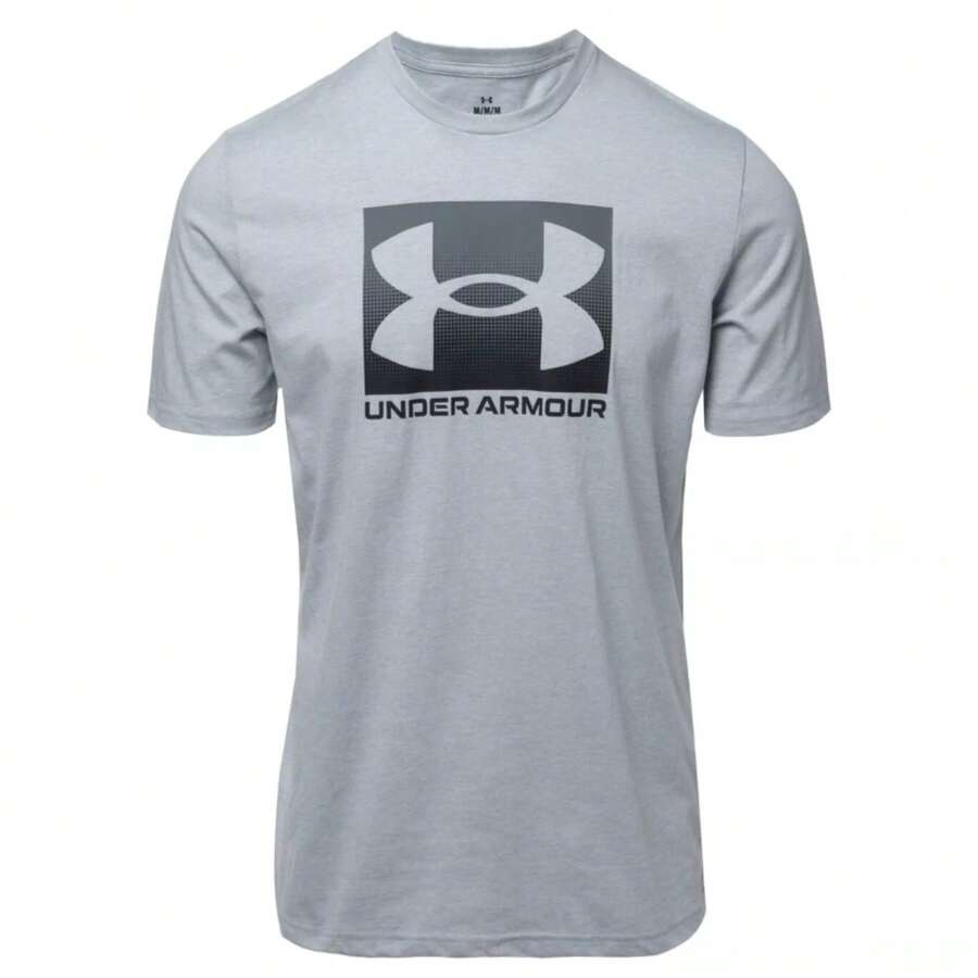 Under Armour Boxed Men's Sports Short Sleeve Mod Gray Light Heather - Moderat grå ljus ljung / / Svart - Visa 1