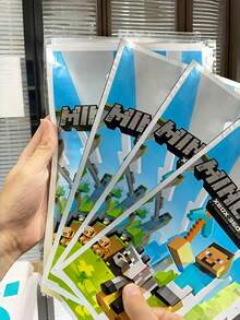 10 sacos de presente com tema Minecraft, sacos de presente para festa em estilo pixel, sacos de embalagem à prova d'água, adequados para Natal, aniversário, dia dos pais e outras lembrancinhas de festas de fim de ano