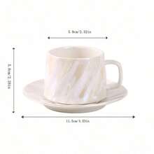 90ml/3.16oz Coffee Cup & Saucer Set, Suitable For Drinking Espresso Or Turkish Coffee - G - View 2