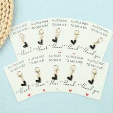 Women's Heart Design Alloy Keychain With Personalized Note - Golden Charm, Cartoon Heart, Thank You Gift For Teacher, Girlfriend, Mom, Best Friend | Personalized Gift | Ideal For Christmas Car Accessories Cute Goth Y2k Bag Accessories Lanyards With Id Holder Car Accessories Bag Charms