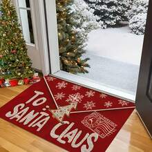 1/2pcs Christmas Floor Mat, Luxurious Red Background Embellished With White Snowflakes, Christmas Tree Pattern Kitchen Floor Mat, Happy Theme, Christmas Atmosphere Decoration, Very Suitable For Study, Kitchen, Bedroom, Home Decoration, Creating A Comfortable And Exquisite Joyful Atmosphere - Multicolor - View 13