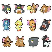 9/12/21pcs Set Cute Tom And Jerry Pattern Shoe Charms, Made Of PVC Material, Suitable For Beach Bag Decoration, Shoe Accessories, Birthday, Christmas, Valentine's Day, Halloween Party Gifts - Multicolor - View 12