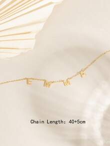 1pc Customized Simple Letter Name Necklace, Personalized Stainless Steel Initial MAMA Pendant Necklace, Ideal Gift For Girlfriend, Mom, Family, Friend, Daughter, Anniversary, Valentine's Day, Mother's Day, Birthday, Graduation, Daily Wear, Wedding, Party