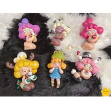 KEYCEO Xia Duo Duo Duck Pear Series, Play Office Boy Play Tabletop Ornament Girl Gift Gift Box Birthday Gift Play Ornament Cute Wind Q Version 1 Random Distribution, Halloween Decorations Ornament Small Gift Suitable For Christmas, Thanksgiving, Halloween, Birthday Gift, Perfect Choice For Family And Friends,