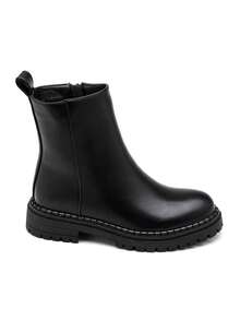 Boots Plates Confortables Pour Femme – Style Chic And Semelle Crantée - Black - View 4