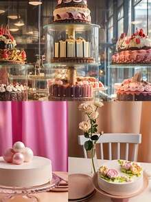 1个圆形白色泡沫蛋糕模型，用于装饰和制作、烘焙展示、婚礼蛋糕设计、生日蛋糕、圣诞派对蛋糕或干花装饰、情人节、复活节和其他节日派对蛋糕装饰，4英寸、6英寸、8英寸、10英寸白色仿真蛋糕模型，12英寸（请理解产品可能存在轻微偏差） - 白色 - 查看 10