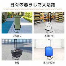 Foldable Shopping Cart, 4-Wheel, Stylish, Durable, Compact, And Portable For Carrying Or Hand Carrying - màu đen - Xem 9