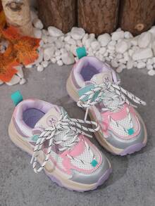 1 par de zapatillas deportivas clásicas de estilo europeo con cierre de gancho y bucle antideslizante de PU, adecuadas para el otoño