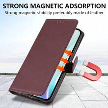 ZZXX Ví có khe cắm thẻ Khung ảnh hỗ trợ chức năng từ tính Ốp lưng da nhân tạo PU tương thích với iPhone 17 Air 16e 15 Pro Max 14 Plus 13 12 11 Dành cho Samsung Galaxy Plus S21 S20 S10 S9 S8 A04s A05s A06 A54 A55 A56 A71 Tương thích với 15T 14T 13T Redmi 15C 14C 13 13C 12 12C 10C 9 9A 9C 9T Bao da doanh nhân chống sốc Túi đựng thẻ - Màu Đỏ Sâu - Xem 9