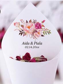 30Pcs Of Set DIY Wedding Cone For Petal Toss, Personalized Confetti Cones, Custom 17 Styles White Paper Cone For Bridal Shower Party Decoration, Multi-Functional, Anti-Mold, Ornamental, Reusable, Exquisite, Stylish, High-Quality, Adorable, Modern, Custom, Unique, Personalized, Son, Daughter, Kids, Kitchen, Dining Room, Bedroom, Office, Living Room, Home, Garden, Tea Room, For Anniversaries, For Birthdays, For Housewarming, For Graduation, Gala Night, Customized Gift Wrap Boxes, Chic Autumn