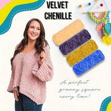 Polyester Chenille Yarn 1-Pack, 100g Each, Chunky Crochet Knitting Yarn In Assorted Colors For Crafts, Hats, Blankets, Scarves - Soft And Thick Wool Yarn For Beginner And Adult Crochet Projects