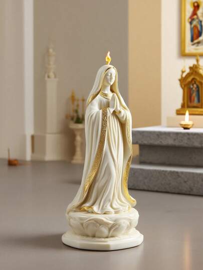 3D Jesus & Virgin Mary Silicone Mold - Reusable Tool For DIY Religious Candles/Soap/Resin/Clay Crafts, Exquisite Design For Easter/Christmas/Weddings/Baptisms, Precise Details For Home Decor/Aromatherapy Stones/Epoxy/Concrete, Ideal Halloween/Christmas Gift