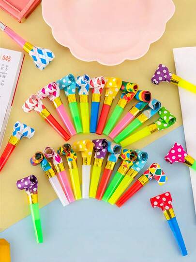 20/50 Stücke bunte Cartoon Drachen Pfeifen, Urlaubsparty Festival Zubehör, kleine Geschenke, lebhafte Party Geräuscherzeuger - bunte Blas-Muster sind Lustig und einfach zu benutzen, perfekt für Geburtstagsfeiern und Feiertagsveranstaltungen, Party Foto-Requisiten, Blasende Drachen