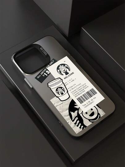 1 pieza Funda protectora antichoque mate para teléfono con ilustración divertida y estampado de broma