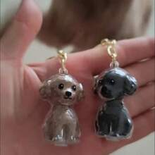 Adorno colgante de moda para el recuerdo del pelo de mascota, llavero de cachorro lindo, recuerdo del pelo de perro/gato, caja de almacenamiento creativa con llavero - Multicolor - Ver 7