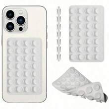 1个加厚硅胶双面吸盘手机支架，适用于手机壳，免提粘性手机支架。适用于多种设备，必备派对用品，情人节、圣诞节、感恩节最佳礼物，双面吸盘浴室手机支架