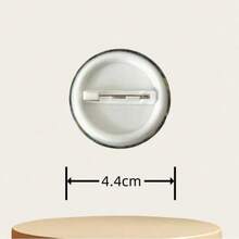 1 件 4.4 厘米/1.73 英寸图案安全别针徽章、纽扣徽章、胸针徽章，适合佩戴在衣服、包包、背包上，是送给家人和朋友的有趣礼物