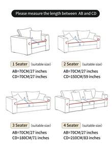 1pc Classic Soft Fleece Anti-Slip Sofa Pad - Suitable For Dogs, Plush, Universal - Sofa Cover For Bedroom, Office, Living Room Decor - Red - View 2