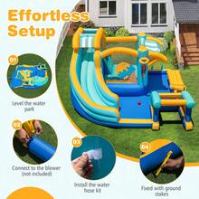 Lifezeal Inflatable Water Park With Market Stand Climbing Wall Basketball Rim - Xem 7