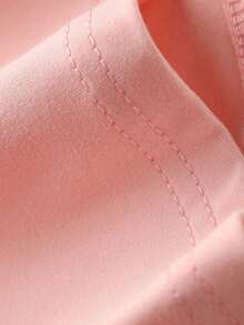 2pcs Tween Girl Letter A Print Short Sleeve T-Shirt And Flare Pants Set, Soft And Machine Washable, Spring/Summer - Pink - View 8