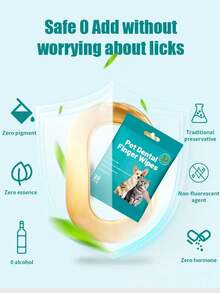 60pcs Portable Pet Grooming Wipes, Teeth, Chin, Dental Care, Finger Sleeve Wipes, Cats, Dogs Teeth Cleaning, Deodorizing