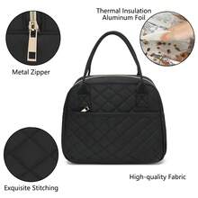 New Fashionable Large Capacity Lunch Bag, Portable Tote Bag, Women's Tote Bag, Bring Food To Work, Commute, Daily Insulation, Fitness, Swimming, Travel, Reusable Refrigerated Bag, Can Store Food Boxes, Beverages, Packaged Food, Etc. When Working In The Office Or Camping, It Can Keep The Physical Object Hot/Cold For Several Hours. It Is A Must-Have For Outdoor Enthusiasts, Office Workers, And Returning To School Scenes - 彩色 - 查看 4
