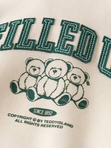 mini bala Kids Teddy Bear Two Pieces Set Soft Comfortable School Ready Fall Outfit